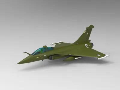 Rafale Multirole Fighter Jet 3D model by Hafcoy