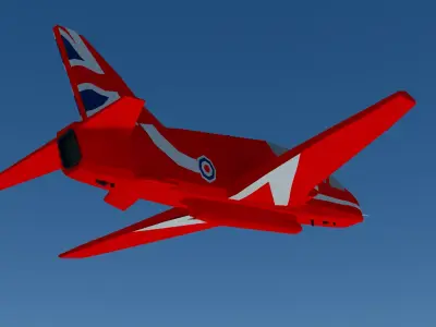 Red Arrow Plane 3D model