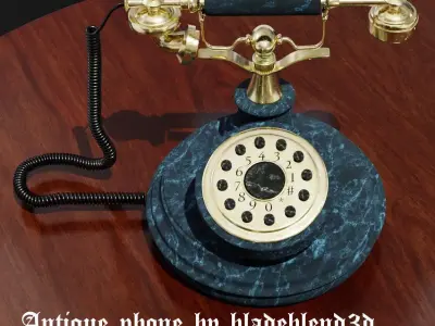 Antique phone 3D model purchase