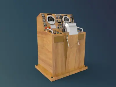 control navigation ship 3D model