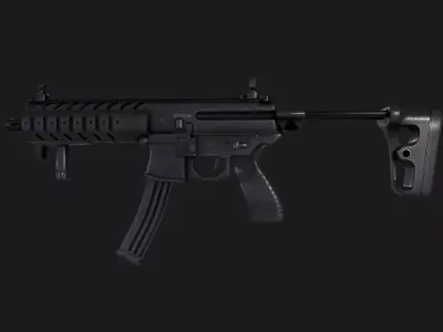 SIG MPX Submachine Gun Low-poly 3D model