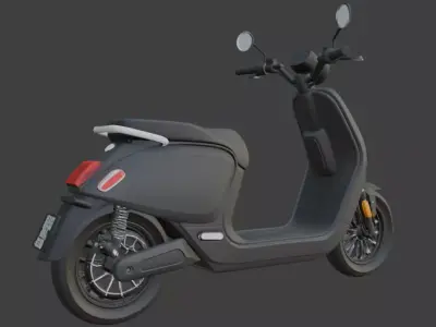Electric Scooter 3D Model 3D model 6