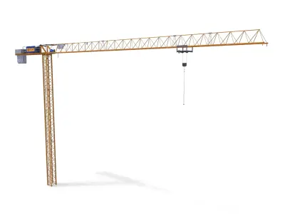Low Poly Tower Crane 3D model