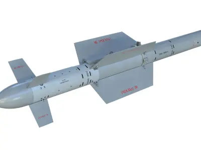 KAB-50C  KAB-50TV  and  KAB-50L guided air bomb 3in1 Low-poly 3D model