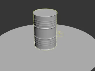 Oil Barrel low poly 3d model Low-poly 3D model
