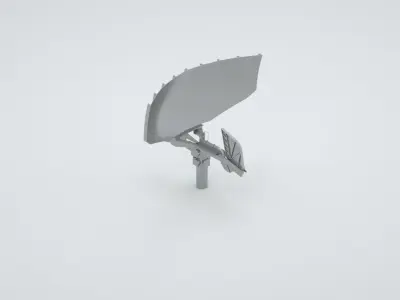 AN SPS-6 Radar Dish - World War 2 Battleship Missouri 3D model