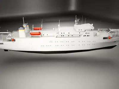 USNS Zeus Low-poly 3D model
