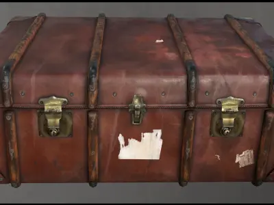 Trunk001 old trunk with sticker Texture