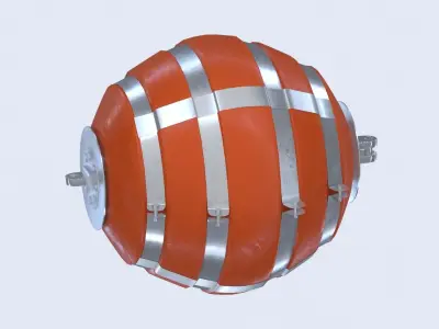 Floating Barrier Low-poly 3D model