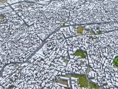 Peshawar Pakistan 30km Low-poly 3D model