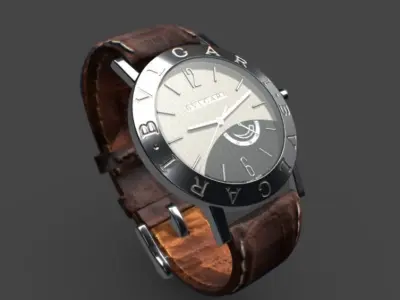 Wrist watch - Bvlgari Armbanduhr Low-poly 3D model