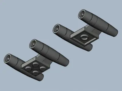 hypercruise jet engines up and downside for brick players 3D print model