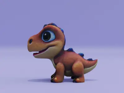 Dinosaur Stylized Cute Dragon Low-poly 3D model