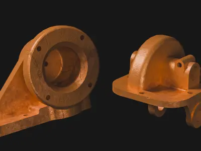 Building Blocks Kit Casted Parts Hard Surface COPPER V9 Low-poly 3D model