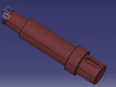 Shaft tube with hole in middle Free 3D model