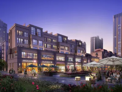 3Dmax fashion city commercial square building 119 3D model