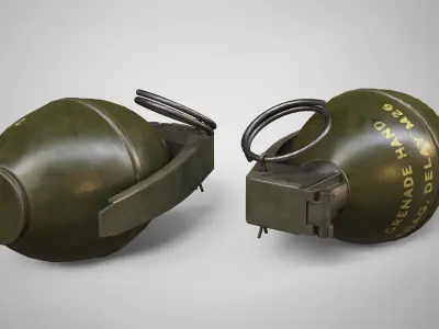 M26 Hand Grenade AAA Game Ready Low-poly 3D model