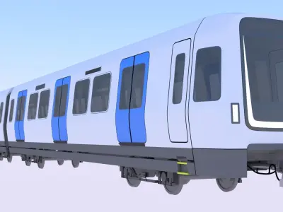 3 European metro trains 3D Model Pack