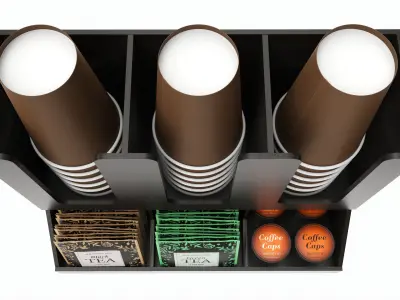 Coffee and tea station organizer 3D model