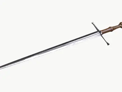 Long Sword Low-poly PBR Low-poly 3D model