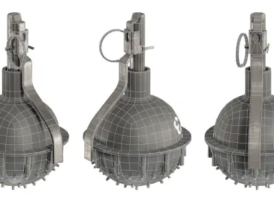 MILITARY Game Ready Zarya Stun Greanade Low-poly 3D model