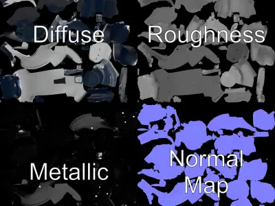 Motorcycle Helmet Model Pack Low-poly 3D model