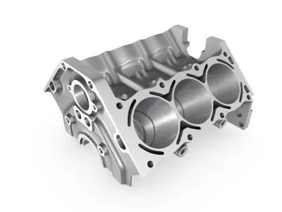 Generic 6-Cylinder Engine Block 3D model
