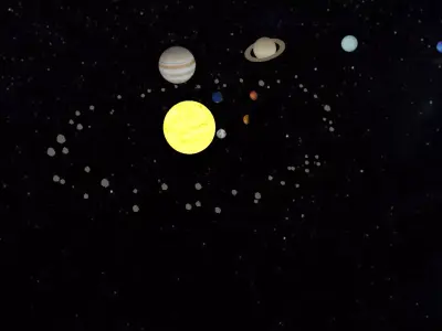solar system 3D model