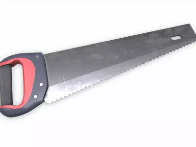 Hand Saw Low-poly PBR Low-poly 3D model