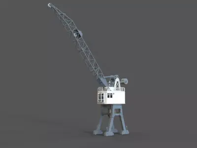 Old dock crane 3D print model