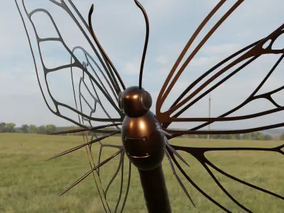Mechanical butterfly 3D model buy