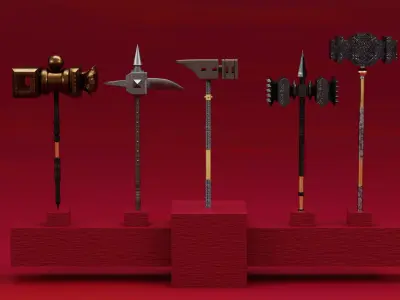 Hammer  Low-poly 3D model get