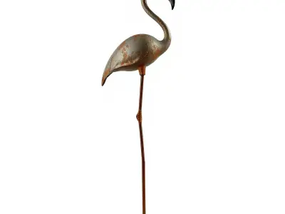 Rustic Flamingo Art Sculpture Model Pack Low-poly 3D model
