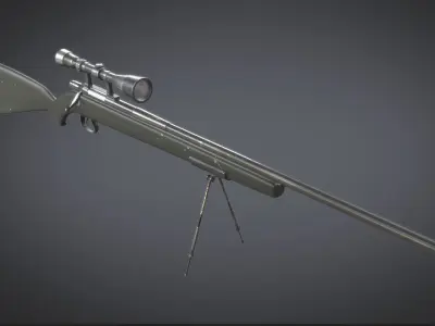 Stylized Sniper Rifle 3D model