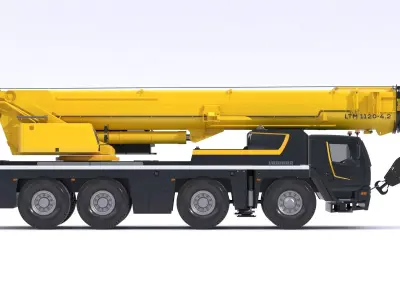 Liebherr Mobile Crane LTM 1120 4-Axle Crane 3D model