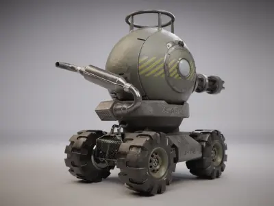 Sci-fi Tank 4K Texture 3D model