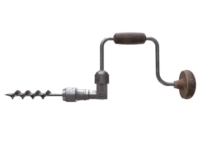 Vintage Hand Drill   3D model