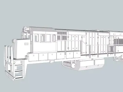  GE U18B Locomotive Shell N Scale 3D print model