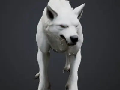 White wolf 3D model
