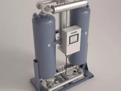 AD 480 Heated purge desiccant air dryer 3D model