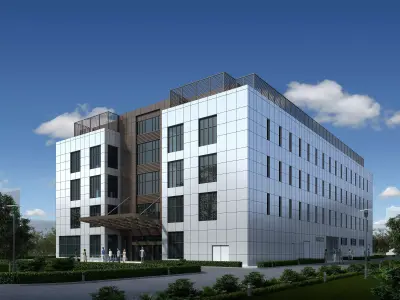 3Dmax fashion city commercial square building 390 3D model