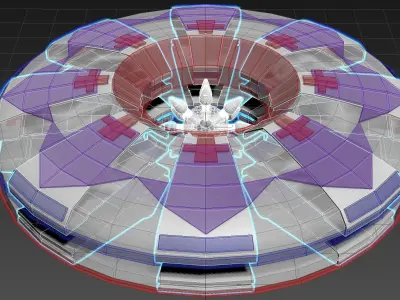 Inverted Radial Ionostar Craft - Concept 3D model