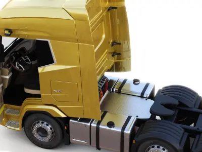 DAF XG semi truck with trailer 3D model