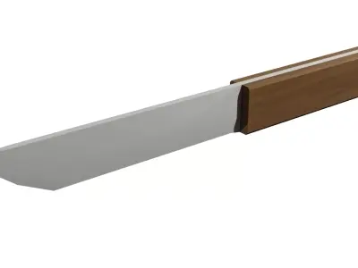 Knife Low-Poly 3D model 5