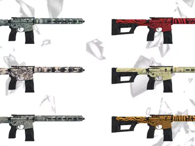 SIGM400 TREAD Rifle Low-poly 3D model