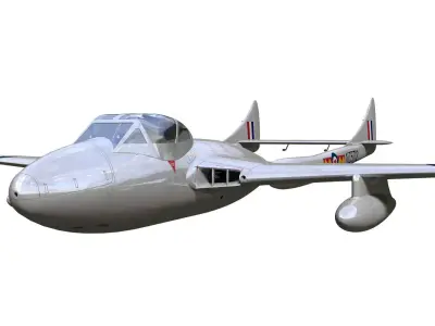 de Havilland DH100 Vampire T11 3D model buy