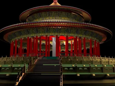 Chinese ancient pavilion   3D model