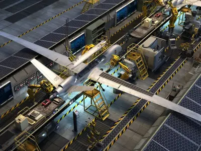 Aircraft manufacturing 3D model