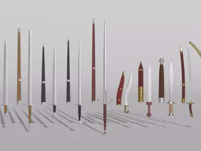 Ancient and Medieval Swords 3D Model Pack