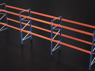 Warehouse Rack Storage 01 Low-poly 3D model purchase